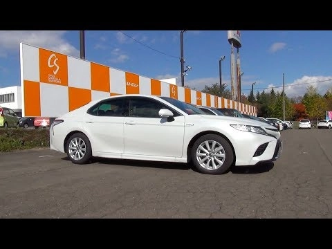 TOYOTA CAMRY 2018, 2.5L, Гибрид, WS, FF. Обзор экстерьера и интерьера.