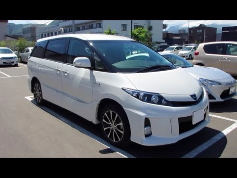 TOYOTA ESTIMA 2013, Гибрид, AERAS. Обзор экстерьера и интерьера.
