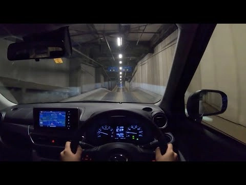 DAIHATSU CAST 2019, ACTIVA SAⅢ 660cc 4WD. Тест-драйв по городу ночью.