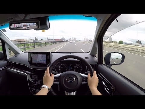 DAIHATSU MOVE CUSTOM 2017, Turbo 4WD. Тест-драйв по городу.