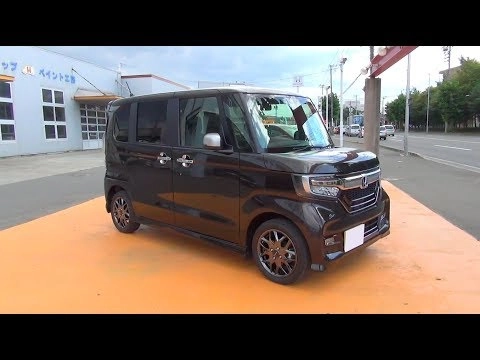 HONDA N-BOX Custom 2017, Turbo Honda SENSING 4WD. Обзор экстерьера и интерьера.