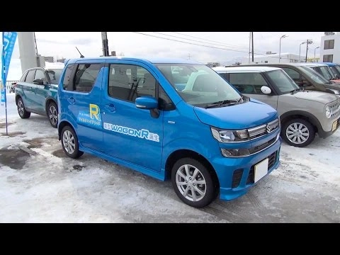 SUZUKI WAGONR 2017, FZ (Mild HYBRID) 4WD. Обзор экстерьера и интерьера.